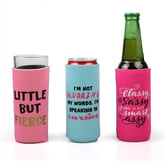 Promotional skinny can koozies