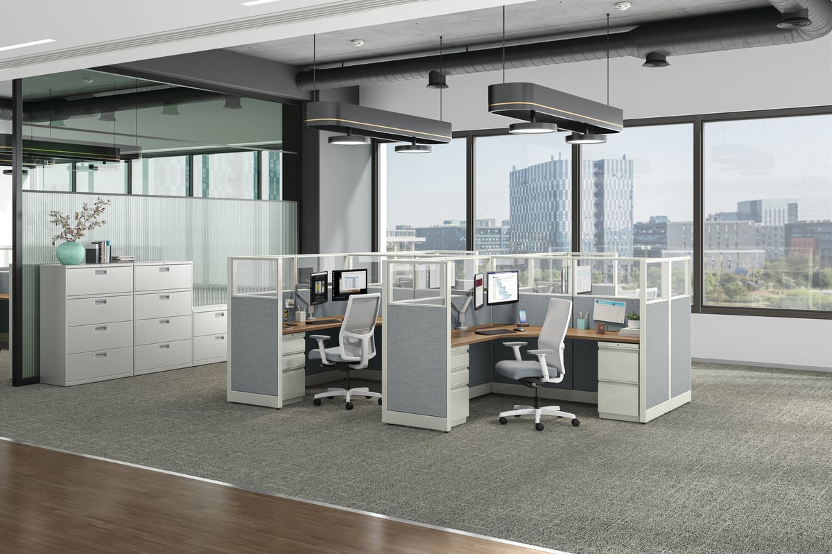 HON Accelerate quadrant system, shared office space