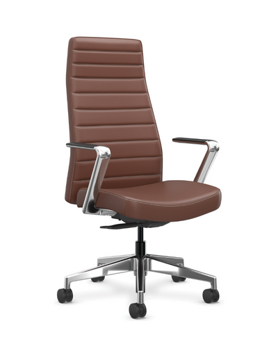HON Cofi executive chair in brown, high back