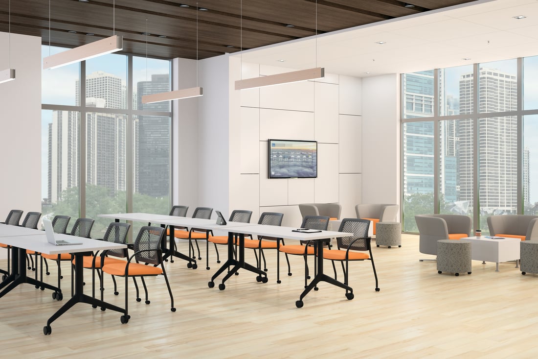 HON Ignition chairs at long training table