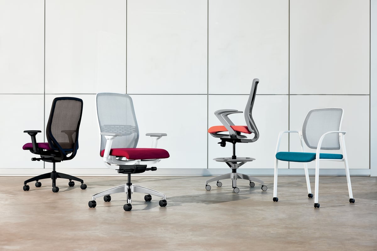 Assorted HON Nucleus task chairs