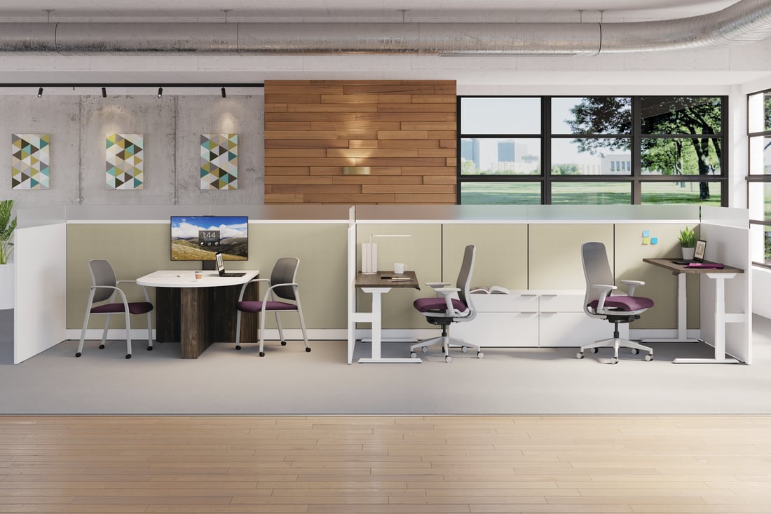 HON Nuclues chairs in shared office space