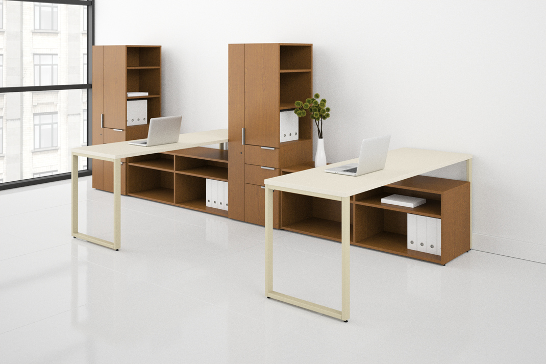 HON Voi desks, shared space configuration