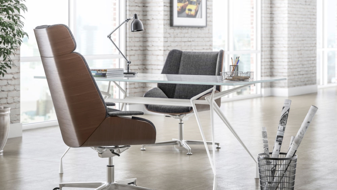 KIMBALL Theo chairs in private office, high and mid-back