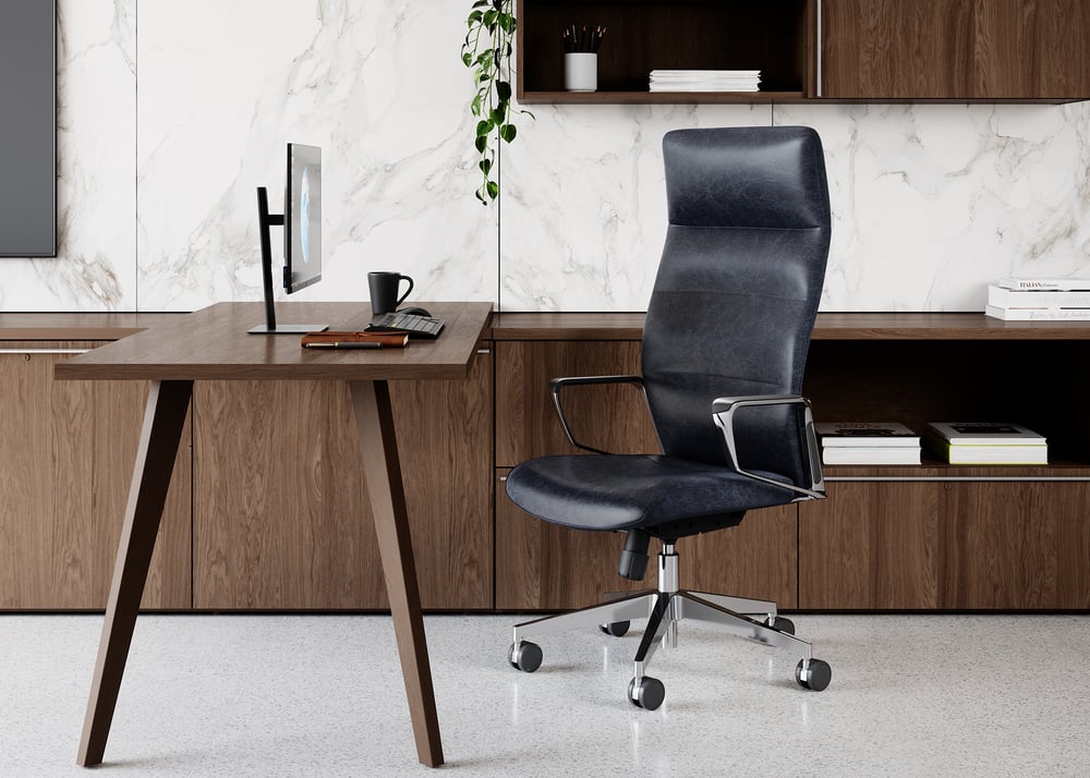 NATIONAL Karid chair, black, high back