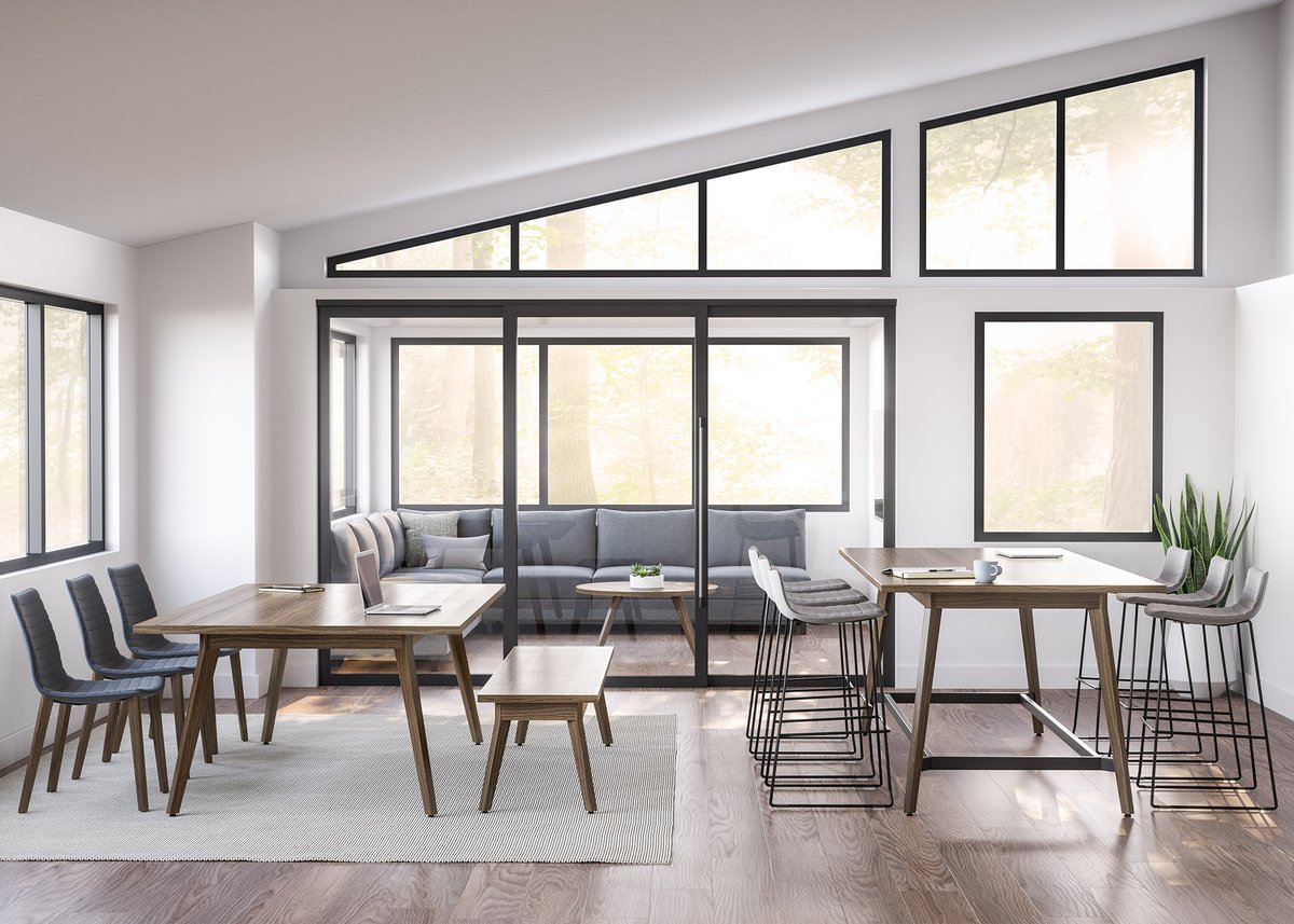 NATIONAL Tessera tables, stool height and desk height