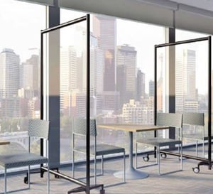 mobile dividers in high rise building